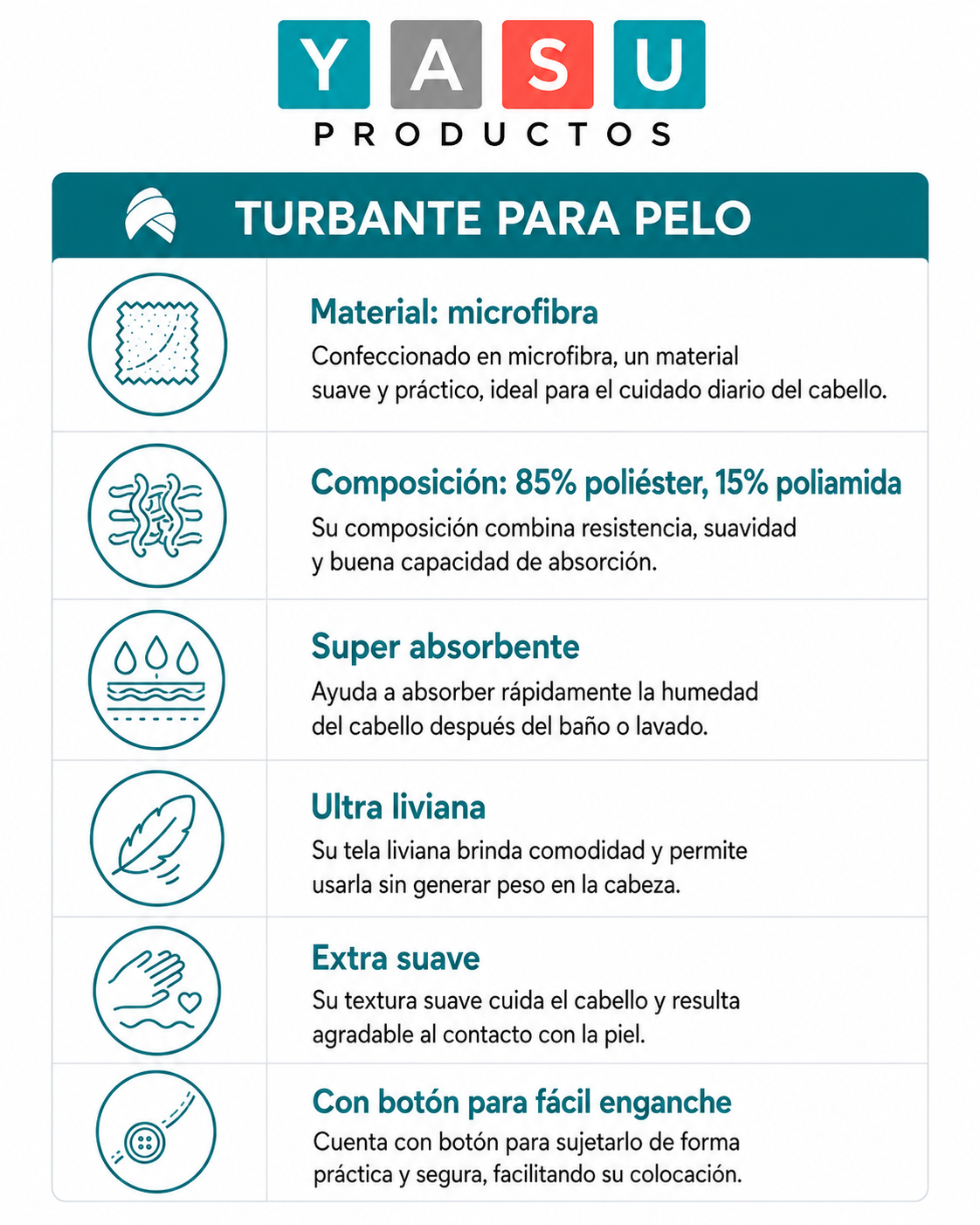 Caracteristicas turbante